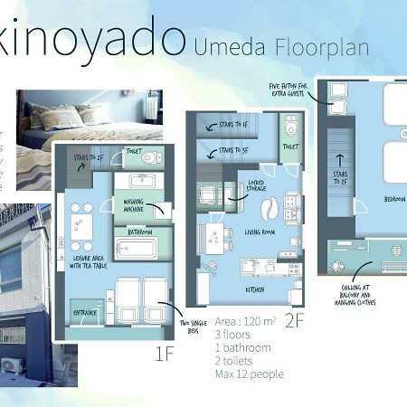 大阪Yukinoyado Umeda公寓 外观 照片